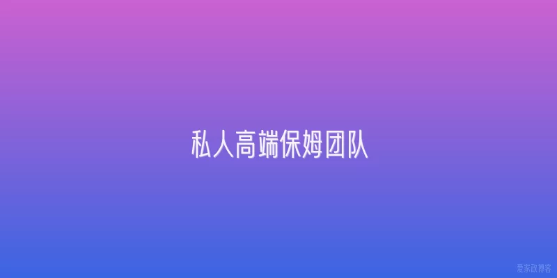 私人高端保姆团队