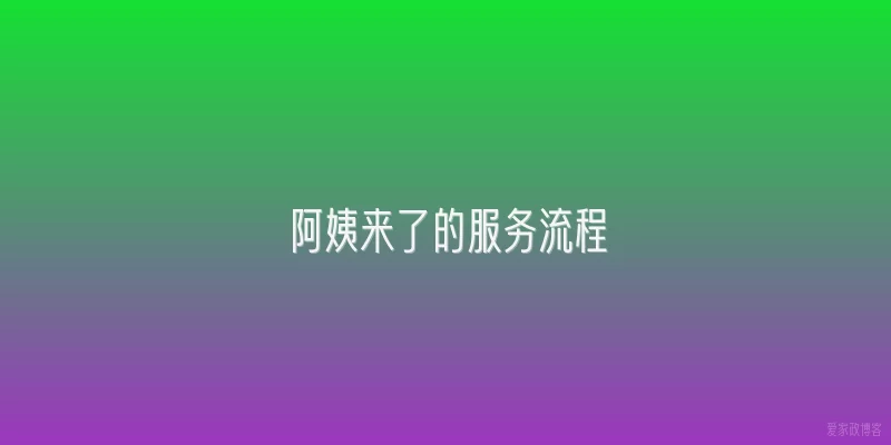 阿姨来了的服务流程