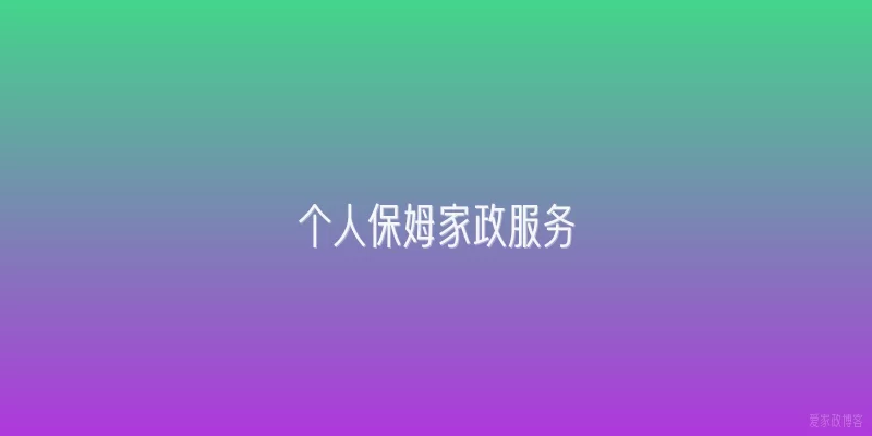 个人保姆家政服务