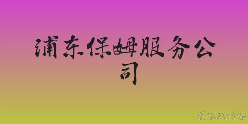 浦东保姆服务公司