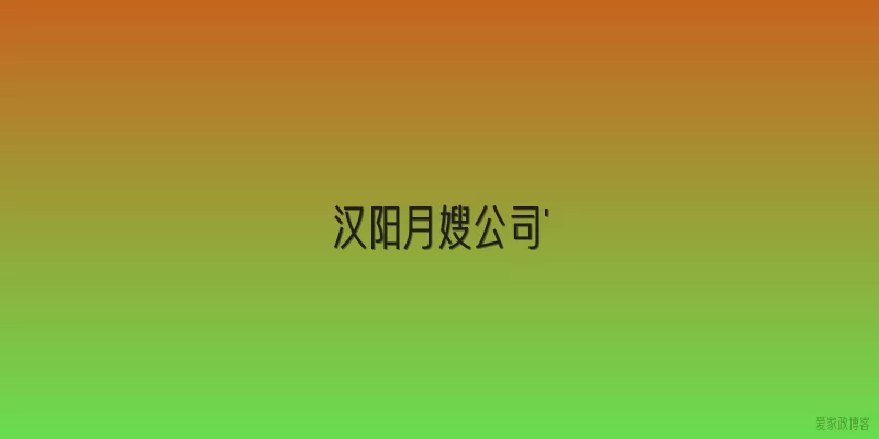 汉阳月嫂公司'