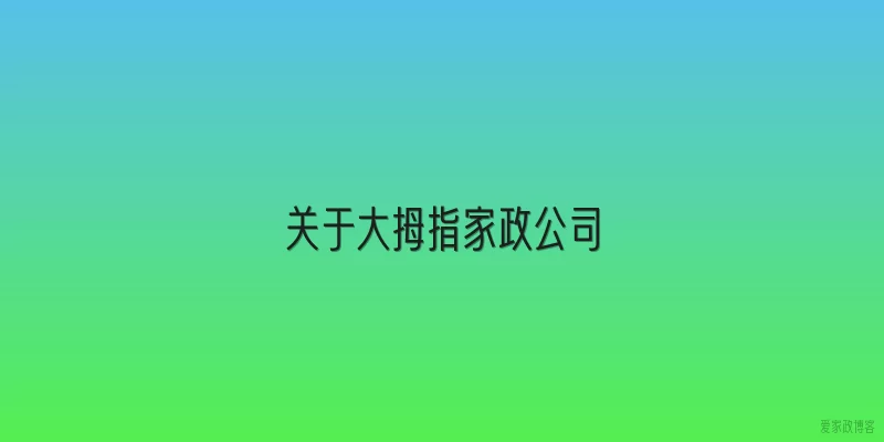 关于大拇指家政公司