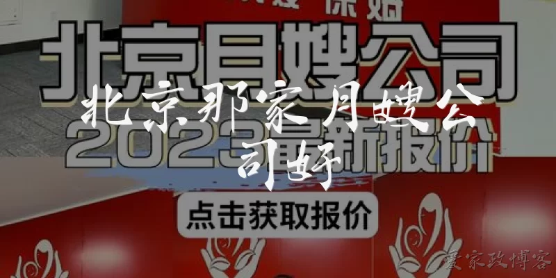北京那家月嫂公司好