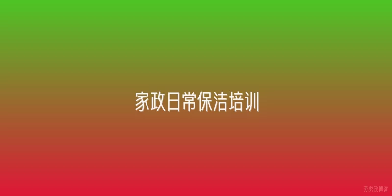 家政日常保洁培训