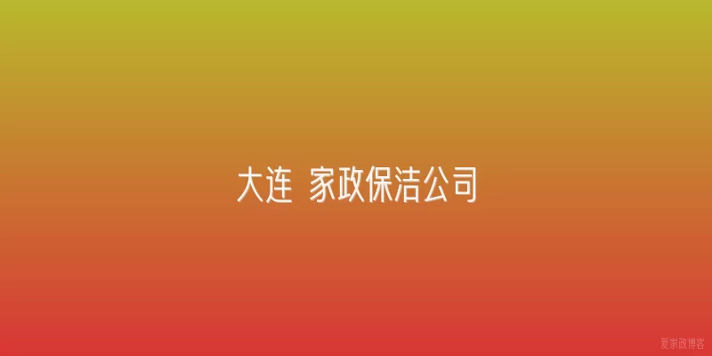 大连 家政保洁公司