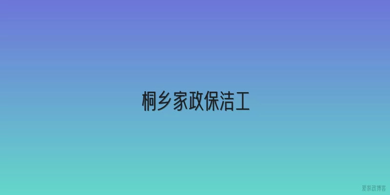 桐乡家政保洁工