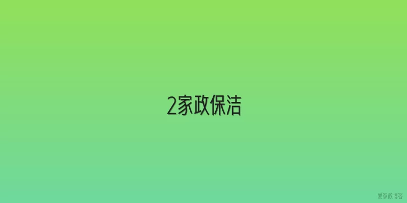 2家政保洁