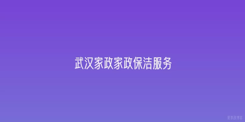 武汉家政家政保洁服务