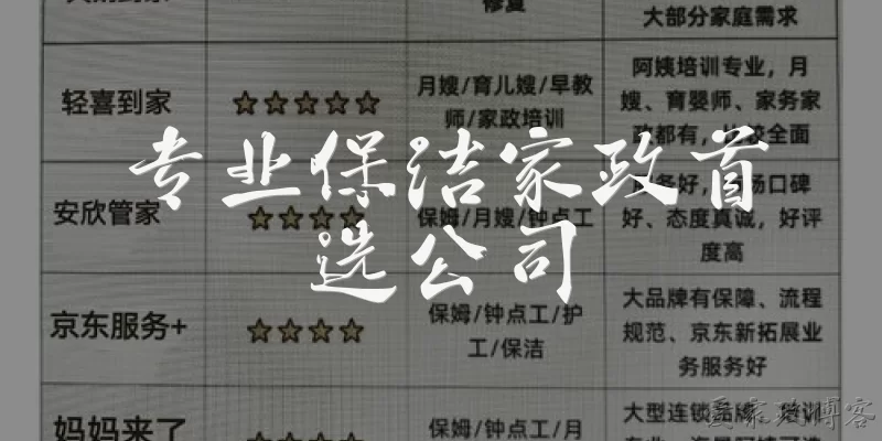 专业保洁家政首选公司