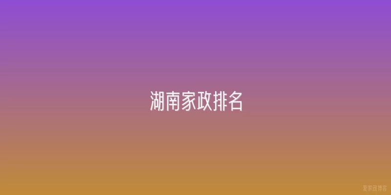 湖南家政排名