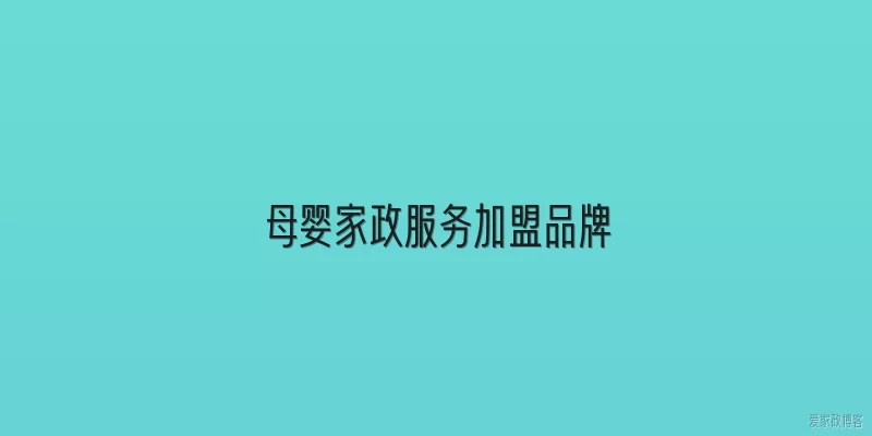 母婴家政服务加盟品牌