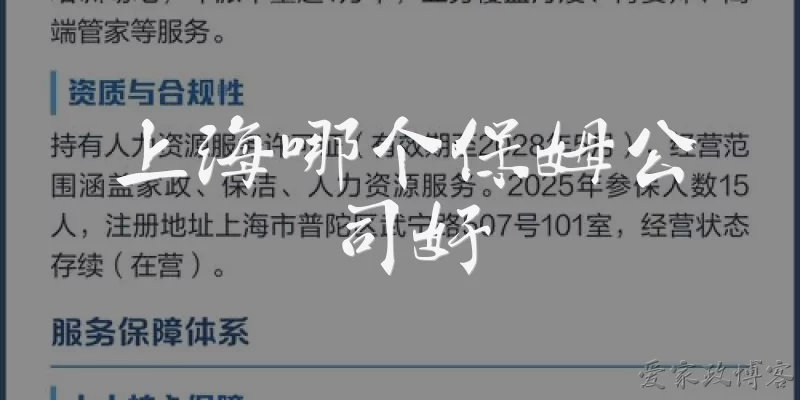 Which nanny agency in Shanghai is good