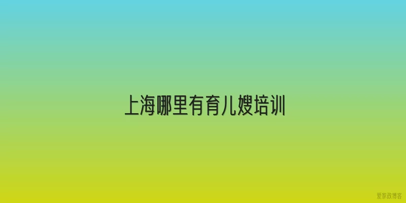 上海哪里有育儿嫂培训