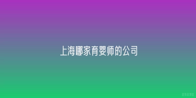 上海哪家育婴师的公司