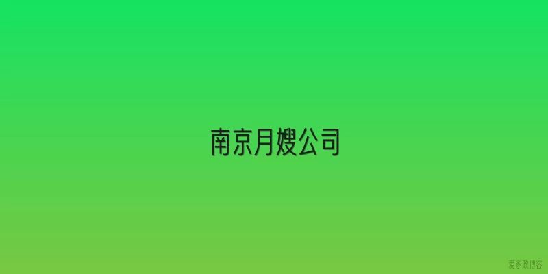 南京月嫂公司