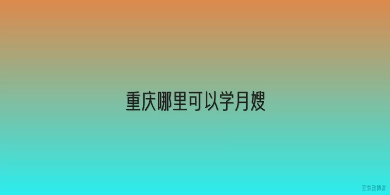 重庆哪里可以学月嫂