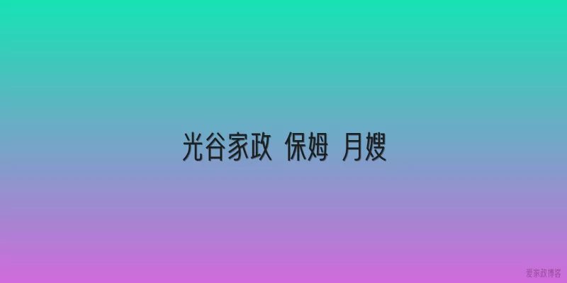 光谷家政 保姆 月嫂