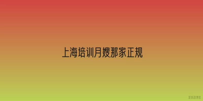 上海培训月嫂那家正规