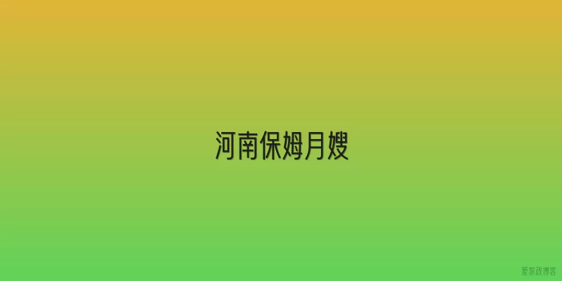 河南保姆月嫂