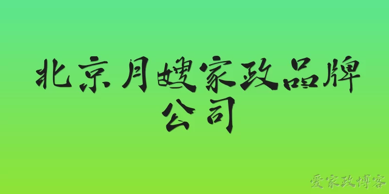 Beijing Maternity Care and Domestic Service Brand Company